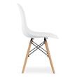 Set masa rotunda stil scandinav + 4 scaune Osaka alb, Artool, MDF si lemn, 90x72 cm