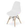 Set masa rotunda stil scandinav + 4 scaune Osaka alb, Artool, MDF si lemn, 90x72 cm