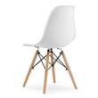 Set masa rotunda stil scandinav + 4 scaune Osaka alb, Artool, MDF si lemn, 90x72 cm