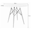 Set masa rotunda stil scandinav + 4 scaune Osaka alb, Artool, MDF si lemn, 90x72 cm