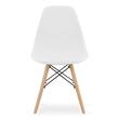 Set masa rotunda stil scandinav + 4 scaune Osaka alb, Artool, MDF si lemn, 90x72 cm