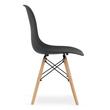 Set masa rotunda stil scandinav + 4 scaune Osaka negru, Artool, MDF si lemn, 90x72 cm