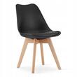 Set masa stil scandinav + 4 scaune Mark negru, Artool, MDF si lemn, 120x80x75 cm