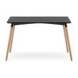 Set masa stil scandinav + 4 scaune Mark negru, Artool, MDF si lemn, 120x80x75 cm