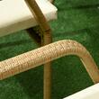 Set mobilier gradina/terasa, PE, ratan, otel, bej, 1 masa, 6 scaune, Dorothy