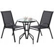 Set mobilier gradina/terasa/balcon, negru, 1 masa, 2 scaune, Andra