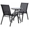 Set mobilier gradina/terasa/balcon, negru, 1 masa, 2 scaune, Andra