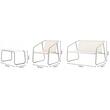 Set mobilier gradina/terasa, bej, otel, textil, 1 masa, 2 scaune, 1 canapea, Soffi