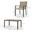 Set mobilier gradina/terasa, cafeniu si maro, 1 masa, 6 scaune, Esther