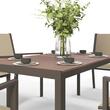 Set mobilier gradina/terasa, cafeniu si maro, 1 masa, 6 scaune, Esther