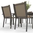 Set mobilier gradina/terasa, cafeniu si maro, 1 masa, 6 scaune, Esther