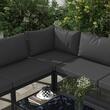 Set mobilier gradina/terasa, gri, 1 masa din 2 piese, 1 canapea din 5 piese, Lyndsey