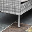 Set mobilier gradina/terasa, gri, ratan sintetic, 1 masa, 2 canapele, 2 tabureti, Penelope