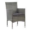 Set mobilier gradina/terasa, gri, ratan sintetic, 1 masa, 2 scaune, 1 canapea, Reno