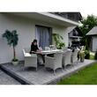 Set mobilier gradina/terasa, gri, ratan sintetic, 1 masa, 8 fotolii, Locarno