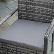 Set mobilier gradina/terasa, gri si maro, ratan sintetic, 1 masa extensibila, 6 scaune, Carolina