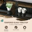 Set mobilier gradina/terasa, gri si negru, 1 masa, 2 canapele, Kayden