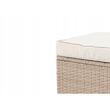Set mobilier gradina/terasa, maro deschis si bej, ratan sintetic, 1 masa, 2 canapele, 2 tabureti, Cesme