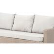 Set mobilier gradina/terasa, maro deschis si bej, ratan sintetic, 1 masa, 2 canapele, 2 tabureti, Cesme