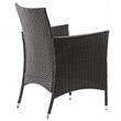 Set mobilier gradina/terasa, maro inchis si bej, ratan sintetic, 1 masa, 6 fotolii, Riviera