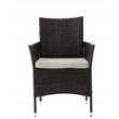 Set mobilier gradina/terasa, maro inchis si bej, ratan sintetic, 1 masa, 6 fotolii, Riviera