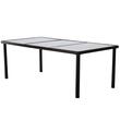 Set mobilier gradina/terasa, maro inchis si bej, ratan sintetic, 1 masa, 8 fotolii, Brian