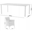 Set mobilier gradina/terasa, maro inchis si bej, ratan sintetic, 1 masa, 8 fotolii, Brian