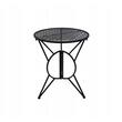 Set mobilier gradina/terasa, metal, negru, 1 masa, 2 scaune, Susan
