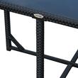 Set mobilier gradina/terasa, negru si alb, ratan sintetic, 1 masa, 4 fotolii, Angeni