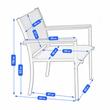Set mobilier gradina/terasa, negru si natur, 1 masa, 2 scaune, 1 canapea, Jumi