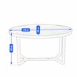 Set mobilier gradina/terasa, negru si natur, 1 masa, 2 scaune, 1 canapea, Jumi