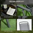 Set mobilier gradina/terasa, otel, blat sticla, gri, 1 masa, 2 scaune, Gretchen
