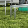 Set mobilier gradina/terasa, pliabil, 1 masa, 2 banci, MDF si aluminiu, alb, 90 cm, Frankfurt