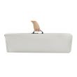 Set mobilier gradina/terasa, pliabil, 1 masa, 2 banci, alb, 180x74x74 cm/180x30x45 cm, Malatec