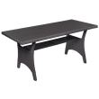 Set mobilier gradina/terasa, poliratan, grafit si gri, 1 masa, 2 tabureti, 2 fotolii, 1 canapea, Milano
