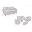 Set mobilier gradina/terasa, poliratan, grafit si gri, 1 masa, 2 tabureti, 2 fotolii, 1 canapea, Milano