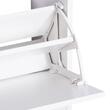 Set mobilier hol, pal, cu pantofar, cuier, oglinda, alb, 3 piese