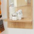 Set mobilier hol, pal, cu pantofar, cuier, oglinda, natur, 3 piese