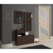 Set mobilier hol, placa laminata, cu pantofar, cuier, oglinda, wenge, 90x25x70/100 cm 