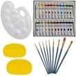Set pictura, 2 in 1, cu sevalet, trusa lemn, 46 piese, 26x6.5x34 cm, Kruzzel