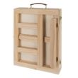 Set pictura, 2 in 1, cu sevalet, trusa lemn, 46 piese, 26x6.5x34 cm, Kruzzel
