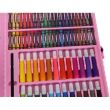 Set pictura si desen pentru copii,trusa plastic roz, 168 piese