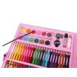 Set pictura si desen pentru copii,trusa plastic roz, 168 piese