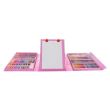 Set pictura si desen pentru copii, trusa plastic, roz, 208 piese, 41x5x31 cm