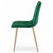 Set 6 scaune bucatarie/living, Artool, Libra, catifea verde, metal natur, Artool, 45x54x86.5 cm