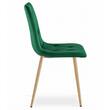 Set 6 scaune bucatarie/living, Artool, Libra, catifea verde, metal natur, Artool, 45x54x86.5 cm