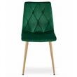 Set 6 scaune bucatarie/living, Artool, Libra, catifea verde, metal natur, Artool, 45x54x86.5 cm