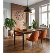 Set 4 scaune bucatarie/living, Artool, Inca, catifea aramie, picioare metal auriu, 49x55x78 cm