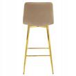 Set 2 scaune de bucatarie/bar, Artool, Pozza, catifea maro, picioare metal auriu, 43x49x102 cm