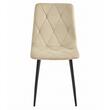 Set 6 scaune bucatarie/living, Artool, Libra, catifea bej, picioare metal negru, 44x40x88.5 cm